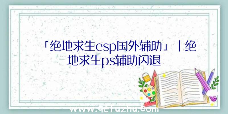 「绝地求生esp国外辅助」|绝地求生ps辅助闪退